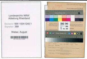 Entnazifizierung August Weber , geb. 20.09.1891 (Verw.Inspektor)