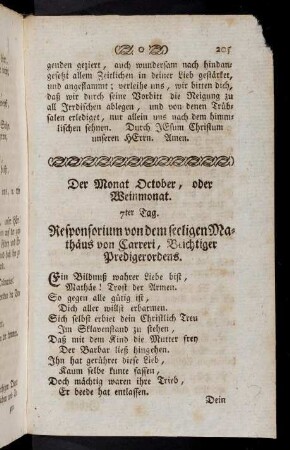 205-218, Der Monat October