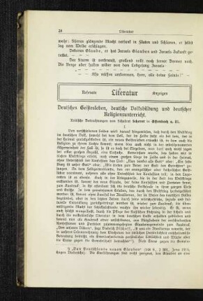 Deutsches Geistesleben, deutsche Volksbildung und deutscher Religionsunterricht : kritische Betrachtungen