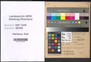 Entnazifizierung Karl Herhaus , geb. 28.03.1907 (Vermessungstechniker)