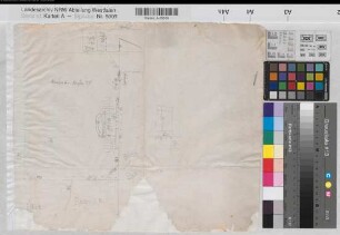 Wocklum (Balve) Schloß Fundamentskizze Ende 18.Jh. o.M. 34 x 40 Skizze Landsberg-Velen Nr. 619b