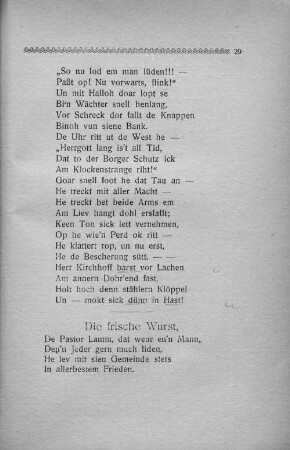 Die frische Wurst