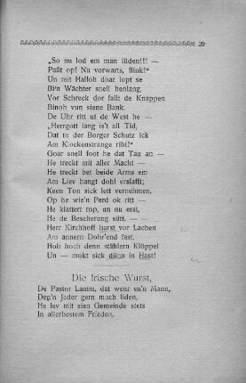 Die frische Wurst