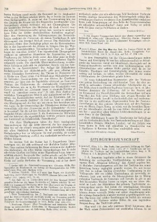 790-793 [Rezension] Stenzel, Alois, Die Taufe