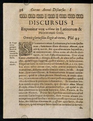 36-43, Discursus I.