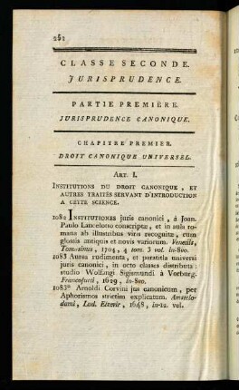 252-282, Partie Premiere. Jurisprudence Canonique.