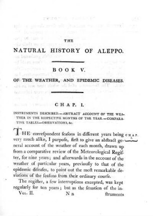 Book V. Of the weather, and epidemic diseases.