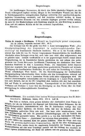 183-192, VI. Besprechungen