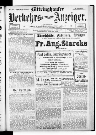 Lüttringhauser Verkehrs-Anzeiger. 1910-1911