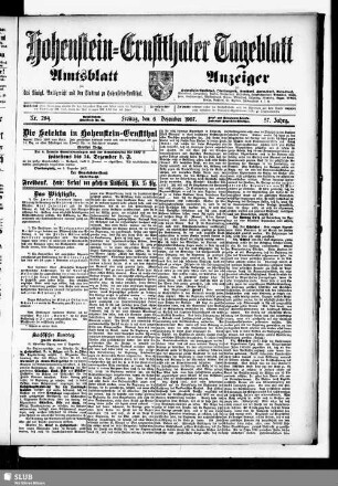 Hohenstein-Ernstthaler Tageblatt : Tageszeitung der antifaschistischen Front ; amtliches Verkündigungsblatt