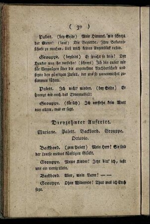Dreyzehnter Auftritt. - Neunzehnter Auftritt.