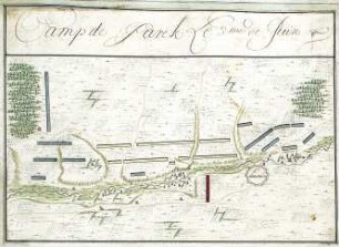 WHK 8 Reichs- und Französischer Krieg von 1688-1697 bis zum Frieden von Ryswick: Feldlager bei Perk, 3. Juni 1692