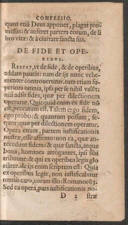 De Fide Et Operibus.