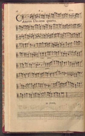 Canzon Decima Quarta. à quattro Viol. C. A. T. B.