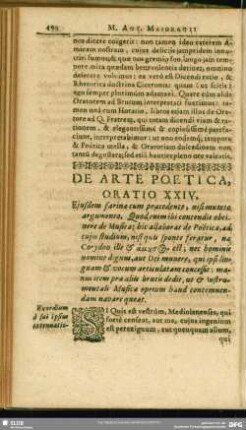 De Arte Poetica. Oratio XXIV.