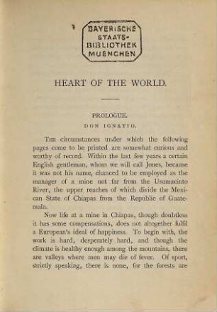 Heart of the world, 1