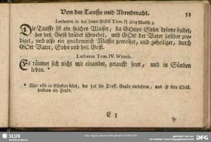 [Von der Tauffe und Abendmahl]