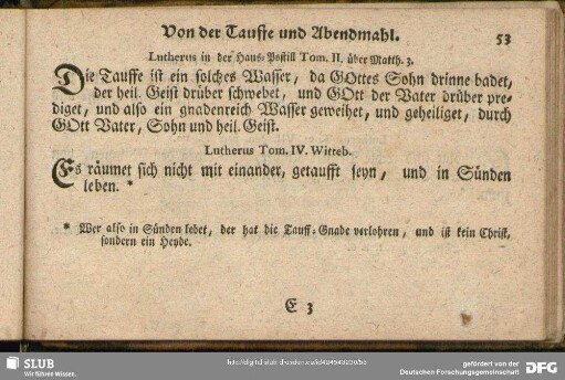 [Von der Tauffe und Abendmahl]