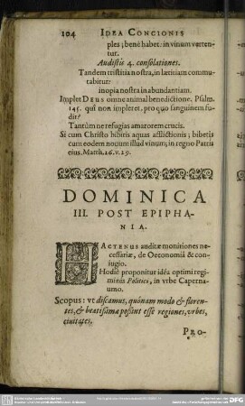 Dominica III. Post Epiphania