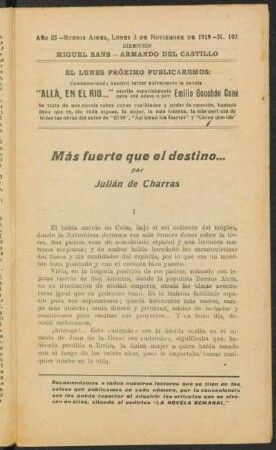 1919003103: Más fuerte que el destino...