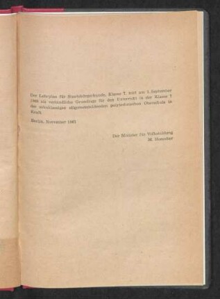 Der Lehrplan für Staatsbürgerkunde, Klasse 7 ...