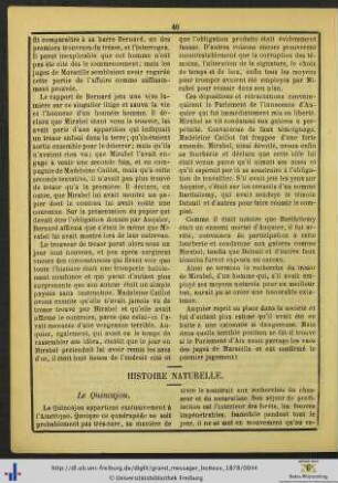 Histoire naturelle.
