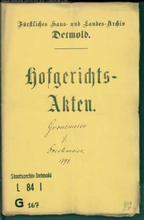 Gronemeier, Kolon an der Werre gegen Kolon Dreckmeier an der Werre - Abhauung von Weidenbäumen