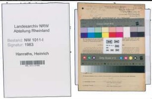 Entnazifizierung Heinrich Hanraths , geb. 15.12.1896 (Kaufmann)
