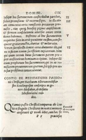 Contio De Meditatione Passionis Christi ...