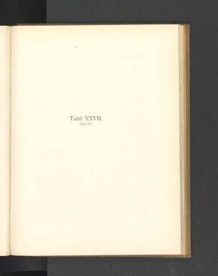 Tafel XXVII. (Tafel IV.)
