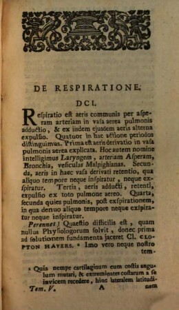 Hermanni Boerhaave Phil. Et Med. D. Inst. Collegii Pract. Bot. Et Chem. Prof. In Acad. Lvgd. Bat. Praes. Coll. Chir. Soc. Reg. Scient. Lond. Et Acad. Reg. Scient. Paris. Sod. Praelectiones Academicae In Proprias Institvtiones Rei Medicae, 5,1. Respiratio. Loqvelia. Semen Mascvlinvm