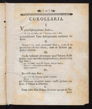15-16, Corollaria