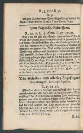 Von Schäden und allerley zugefügten Beleydungen. De Lege Aquilia