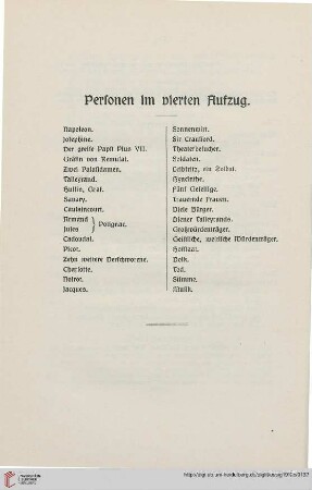 Personen im vierten Aufzug