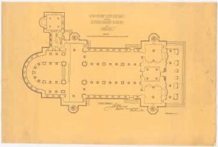Sankt Antonius Basilika, Rheine: Grundriss (Vorentwurf) 1:100