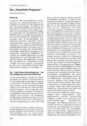 Das "Stapelholm-Programm"