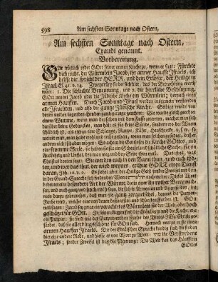 598-616, Am sechsten Sonntage nach Ostern, Exaudi genannt
