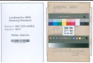 Entnazifizierung Heinrich Winter , geb. 02.05.1895 ()