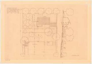 Gymnastikschule am See Monatskonkurrenz Dezember 1932: Lageplan 1:200; Geländelängsschnitt; Maßstabsleiste