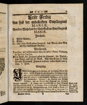 1-4, Innhalt; Vorspruch; Eingang; ...