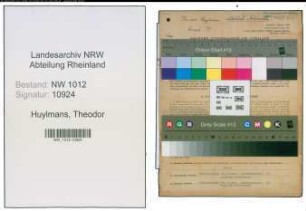 Entnazifizierung Theodor Huylmans , geb. 12.11.1911 (Malermeister)