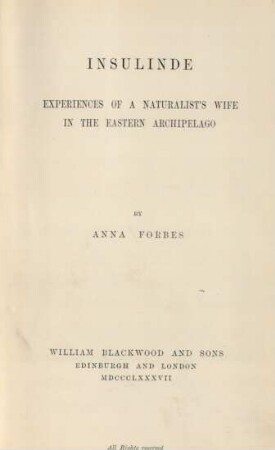 Insulinde : experiences of a naturalist's wife in the eastern archipelago