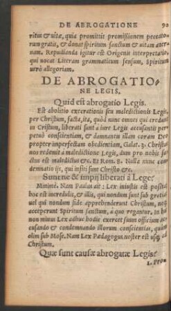 De Abrogatione Legis.