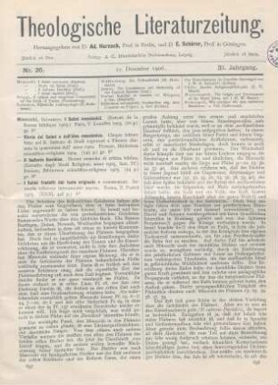 697-700 [Rezension] Minocchi, Salvatore, I Salmi tradotti dal testo originale e commentati. Seconda edizione interamente nuova