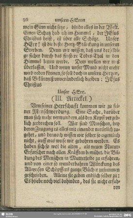 III. Artickel