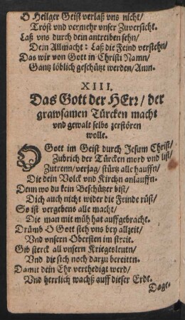 Das Gott der HErr/ der grawsamen Türcken macht und gewalt selbs zerstören wolle.