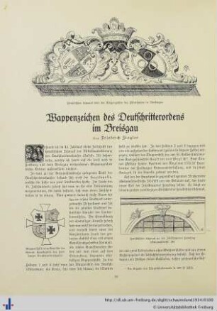 Wappenzeichen des Deutschritterordens im Breisgau.