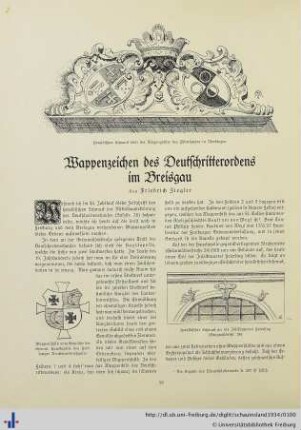 Wappenzeichen des Deutschritterordens im Breisgau.