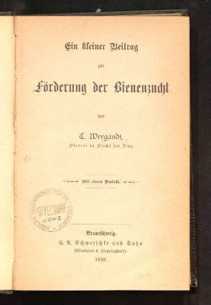 [1]: Ein kleiner Beitrag zur Förderung der Bienenzucht