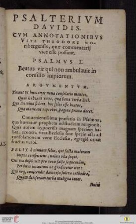 (Psalmvs I - Psalmvs X)